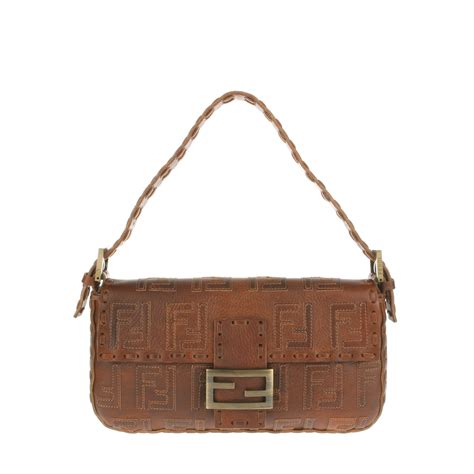 vintage fendi leather baguette|fendi old baguette 1990.